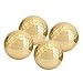 Yosoo Health Gear Golden Golf Balls, 4Pcs Gold Plating Double Layer Golf Ball, Golf Balls Bulk, Golf Ball Accessory for Golf Clubs Golfers Lovers Beginners Golf Practicing