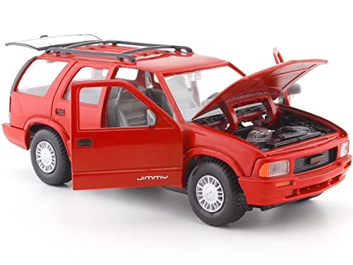 Modelo de Carro 1994 Jimmy Techo 1:24 Rojo Motormax miniatura 1