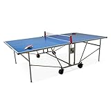 Alice's Garden - Table de ping Pong Outdoor Bleue - Table Pliable avec 2 Raquettes et 3 ba...