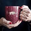Rico Industries NCAA Arkansas Razorbacks 16 oz Team Color Laser Engraved Speckled Ceramic Coffee Mug #3