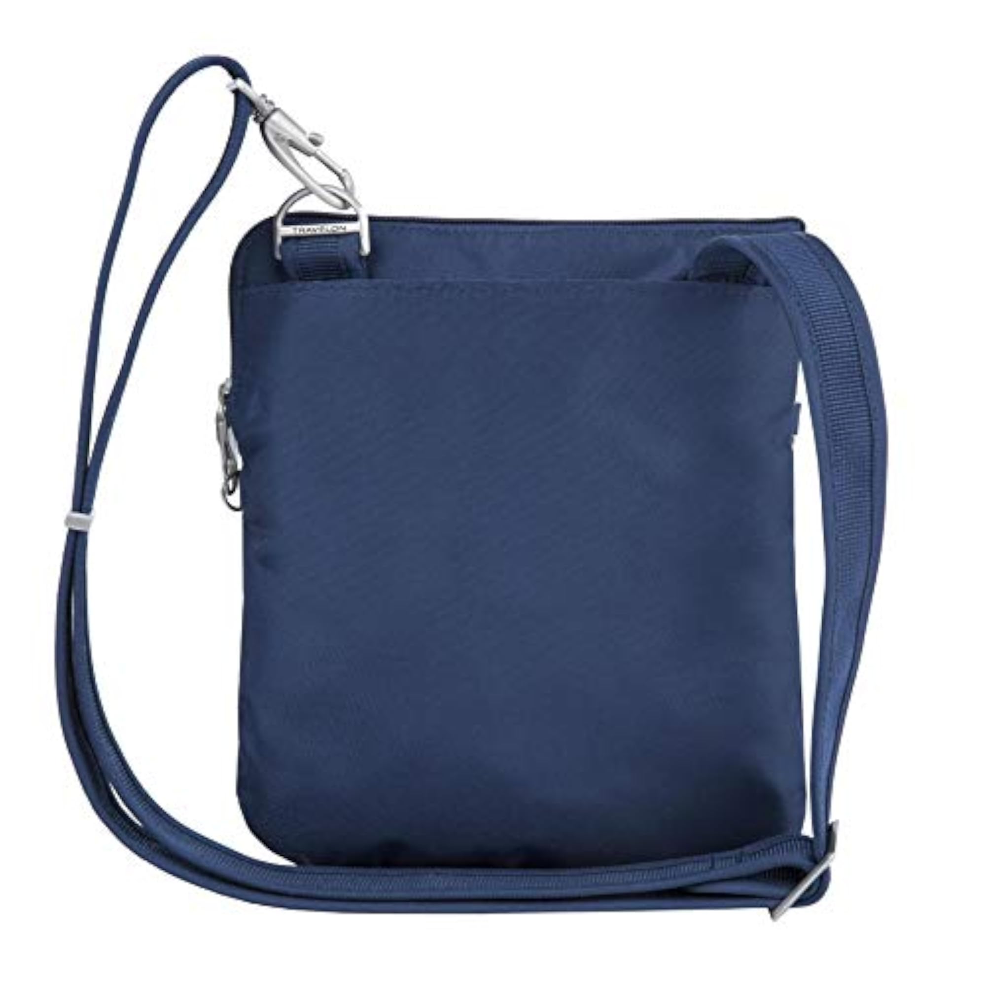 Anti-theft Classic Slim Double Zip Crossbody Bag, Midnight