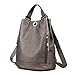 Produktbild SUNSKYOO Unisex Eimer Rucksack PU Leder Haspe Schnalle Reißverschluss Verstellbarer Schulter Rucksack,Bronze