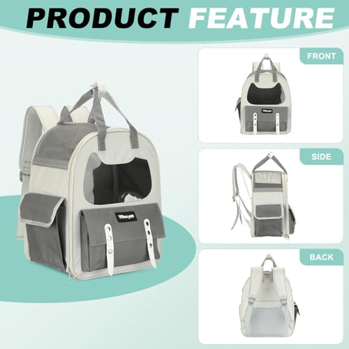 Sac à dos de transport pour chat anti stress avec aération maximale - 5