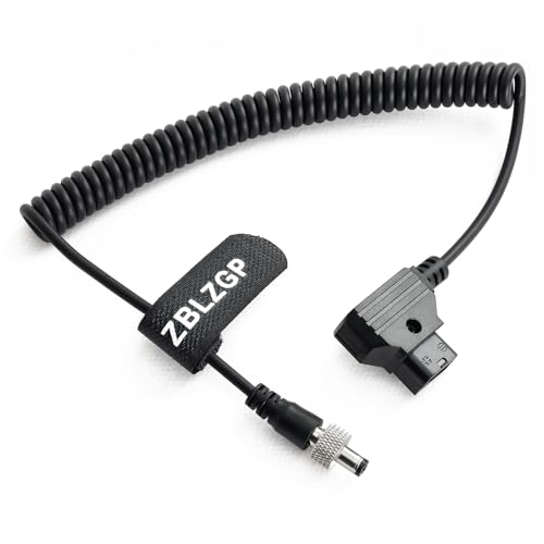 ZBLZGP D-Tap auf Verriegelungsmanschette DC 5,5 x 2,5 mm Spiralkabel für Dezimator MD-HX DMON-Quad