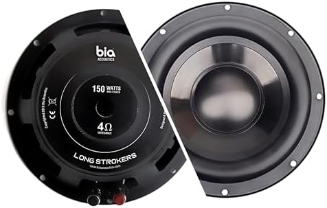 BIA ; ACOUSTICS 8 inch Subwoofer V3 Long Strokers 150W 4ohm for Car and Hometheatre
