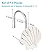 AGPtek 12 PCS Seashell Shower Curtain Hooks for Home and Bathroom (Light Brown)