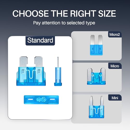 JOREST 60Pcs Standard Car Fuse Assorted, Replacement Fuses Assortment Kit for Car RV Truck Motorcycle (2Amp 3A 5A 7.5A 10A 15A 20A 25A 30A 35A 40A) - Blade Fuses Automotive + Auto Fuse Puller