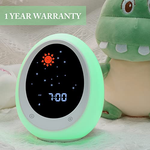 Butting Kids Alarm Clock, Toddler Sleep Training Clock With Sun & Moon, Sound Machine, Night Light, Time To Wake Alarm Clock For Children #TOP5