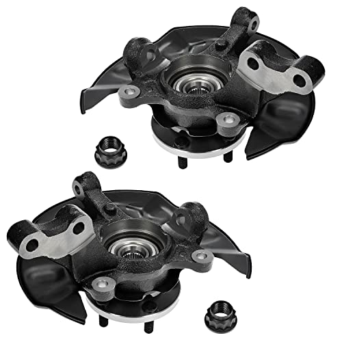 Detroit Axle - Front Steering Knuckles & Wheel Hub Bearings Replacement For 2003 2004 2005 2006 2007 2008 Toyota Corolla - 2Pc Set #TOP9