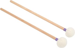Drum Mallet, 2Pcs Drum Mallet Felt Head Wooden Handle Non Slip Instrument Accessory Set Kit for Playing (Purple)