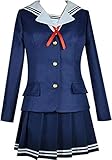 Nsoking Saenai Heroine no Sodatekata Kasumigaoka Utaha Cosplay School Uniform Sailor Dress Custom (X-Large, Womens)