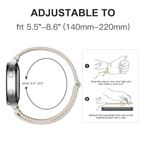 Bracelet tressé Huawei Watch 4 Pro nylon extensible 20mm 22mm - 4