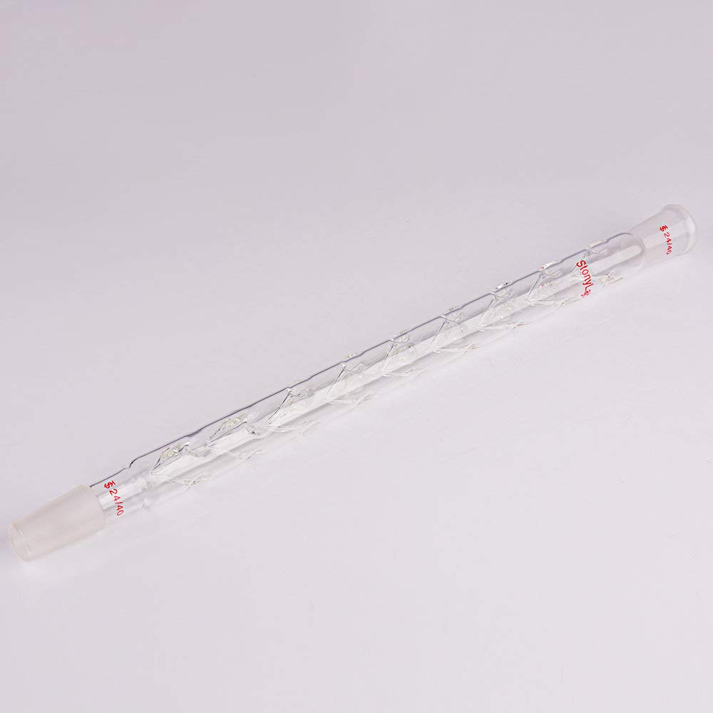stonylab Colonne de Distillation Vigreux, 24/40 400 mm Verre Borosilicaté de Longueur Fractionnaire Colonne de Distillation Colonne Vigreux avec Indentations pour Laboratoire