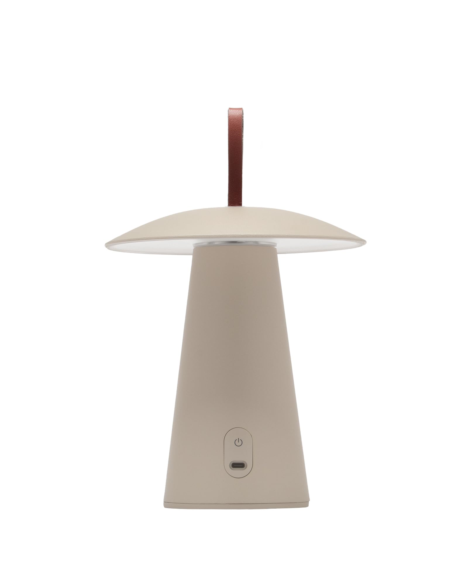 LUUK Studio LED Table Lamp for Living Room, Bedroom, Besdside, Cordless & Portable with Handle, Dimmable Touch Lamp, USB C Rechargeable, Warm Light, Weather Resistant for Indoor & Outdoor Use, Beige