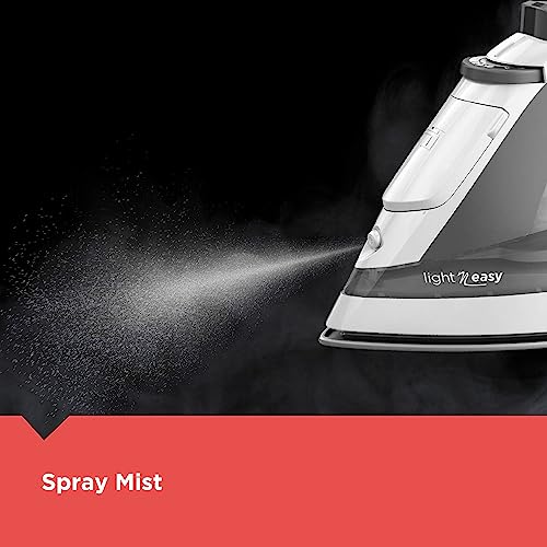 BLACK+DECKER Light ‘N Easy Compact Steam Iron, IR1020S, Stainless Steel Soleplate, Spray Mist, Anti-Drip, Auto Shutoff, Grey - image 6