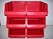 Produktbild 6 Stapelboxen Sichtboxen Lagerboxen Gr. 4 rot 205x335x155 mm