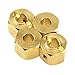Vgoohobby Brass 12mm Wheel Drive Hex Hub Adapter with Pins Counterweight Compatible with Axial SCX10 90046 Tamiya CC01 D90 Redcat Gen7 1/10 RC Crawler Car (Thickness: 10mm)