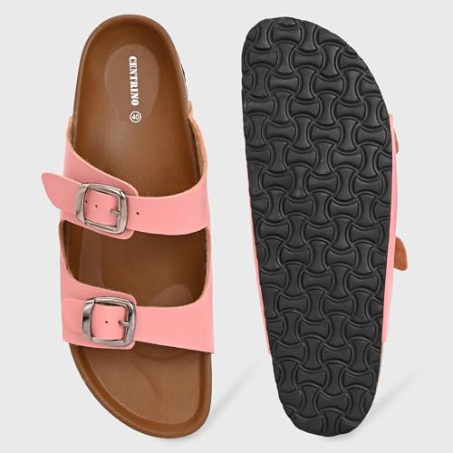 Image of Centrino Women's Berkin-Style Slip-On Sandals | Open Toe Design | Soft PU Footbed | Lightweight & Comfortable | Arch Support | On-Grip Sole | Casual Outdoor Wear (9226)