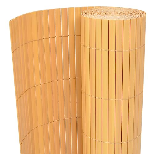 INLIFE Recinzione da giardino double face, in PVC, 90 x 300 cm, giallo, 3,58 kg, 43624