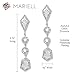 Mariell Empress & Noble Cut Cubic Zirconia Bridal and Wedding Earrings - Art Deco Vintage Jewelry for Brides, Prom, Homecoming and Mother of the Bride