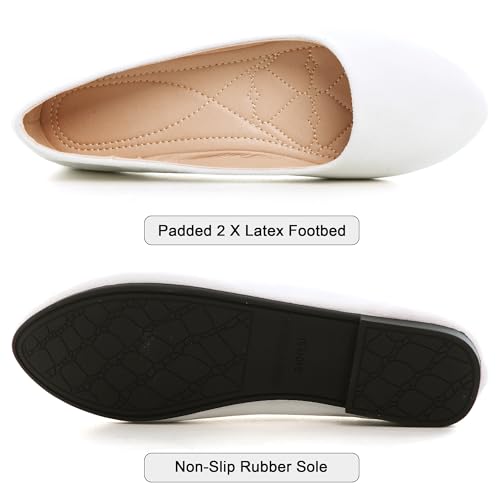 Image of Dear Time Women's Flats Comfortable Slip On Ballet Flats Soft Solid Casual Shoes