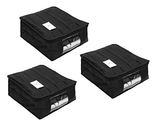 Image of Homestrap Quilted parachute Trouser /Pant Covers - Black - Set of 3