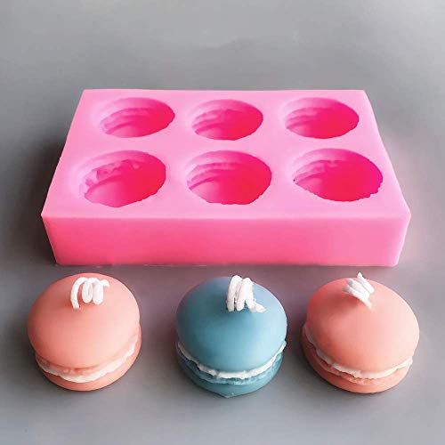 Set Of 2 3D Small Macaroon Silicone Soap Molds Round Macaron Chocolate Candy Fondant Mold Mini Soap Candle Clay Making Mold Cake Decorating Tool #TOP3