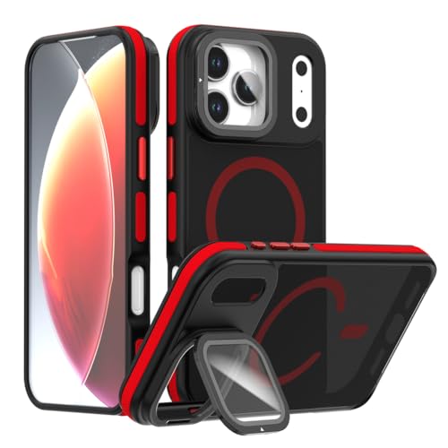 Coque iPhone 17 Pro Max qui ne jaunit pas avec protection intégrale rouge