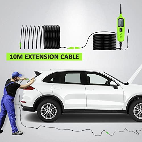MR CARTOOL Automotive Power Circuit Probe Tester 12-24V with 33ft Extension Cable for Car Truck Motorcycle Vehicle Electrical Systems