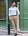 COOFANDY Men's Iron Free Premium Fashion Classic Fit Flat Front Hidden Comfort Waistband Suit Pant