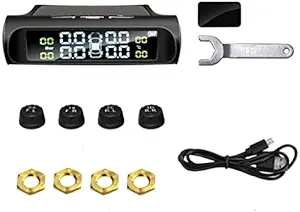 AUTOPOWERZ TPMS Car Tire Pressure Monitoring System with 4 Tyres Sensors Bar/PSI & Temperature Display (External Sensors)