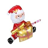 HYTROVE de Papá Noel Inflable de Aluminio Decoración Navideña para Fiesta y Hogar Festivo Dorado Adorno de para Navidad para Celebraciones