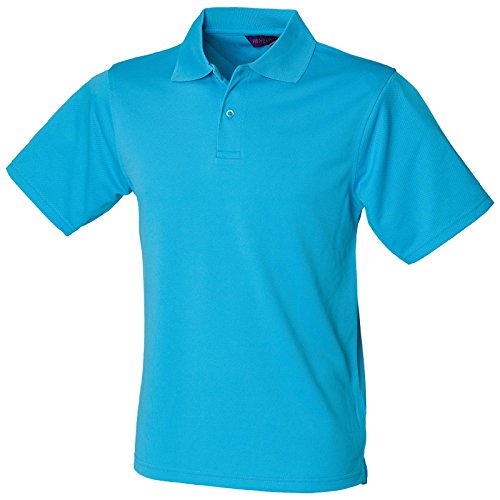 Polo piqué bleu homme Henbury à manches courtes taille XXL