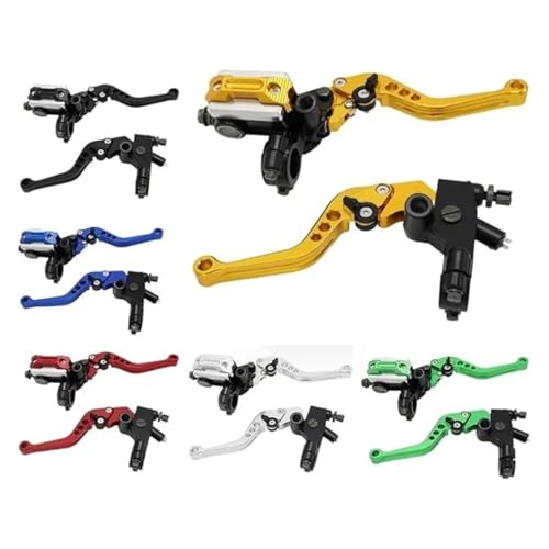 Maneta de freno universal para motocicleta de 22mm con cilindro maestro y palanca de embrague 5