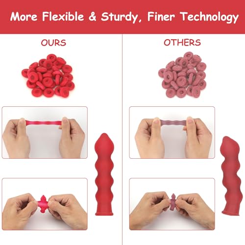 Image of Caulk Caps, 20 Pcs Red Caulk Saving Cap, Caulking Saver Cover, Finishing Tool Tube Sealer Caps, Open Caulking Tips for Sealing and Preserving, Universal Fit Silicone Saver with Storage Box