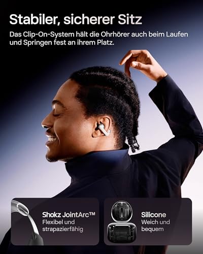 SHOKZ OpenDots ONE Open-Ear Clip-On-Kopfhörer mit Dolby Audio, Grau – Ansicht 4
