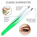 EIAKE Slant Tweezers Professional Stainless Steel Slant Tip Eyebrow Tweezer Precision Plucking for Eyebrow Shaping Flawless Precision for Facial Hair, Ingrown Hair, Splint, Blackhead