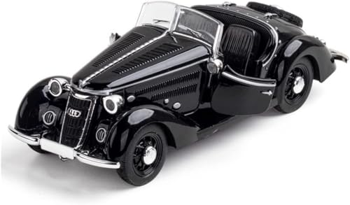 Image of Play Boy 1:32 1936 M-Benz 500 K Vintage Model Diecast Metal Alloy Pullback Toy Vehicle with Openable Doors Light and Music Car for Kids (Multicolor)