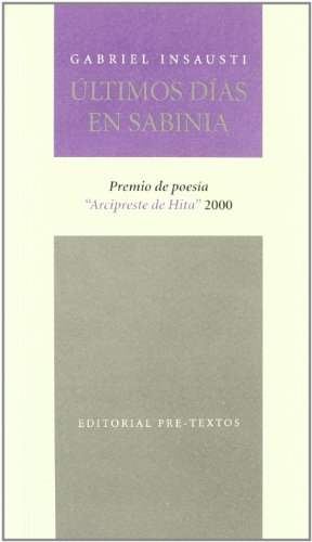 Portada de Ultimos Dias en Sabinia