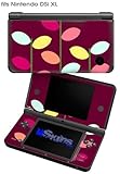 Plain Leaves On Burgundy - WraptorSkinz Decal Style Skin Compatible With Nintendo DSi XL (DSi SOLD SEPARATELY)