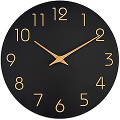 Mosewa Large Wall Clock 16 Inch Black Battery Operated Silent Non Ticking Simple Minimalist Rose photo Mosewa Large Wall Clock 16 Inch Black Battery Operated Silent Non Ticking Simple Minimalist Rose