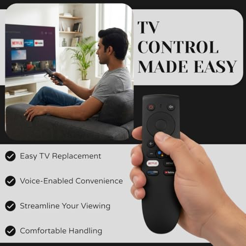 Image of Original Remote Control Compatible with OnePlus TV Y Series 32Y1 40Y1 43Y1 Bluetooth Voice Assistant Smart Remote Replacement for OnePlus TV with Voice Function Pairing Required
