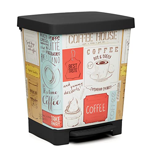 Tatay Cubo de Basura Cocina con Pedal Cubik Deco 21L | Interior y Exterior | Para Bolsas de 20L a...