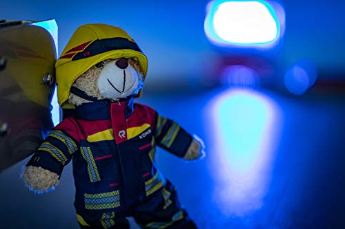 Simba 108101001 - Feuerwehr Plüschbär Rosenbauer, kuschelweich, 30cm, im Feuerwehranzug, für Kinder ab den ersten Lebensmonaten geeignet