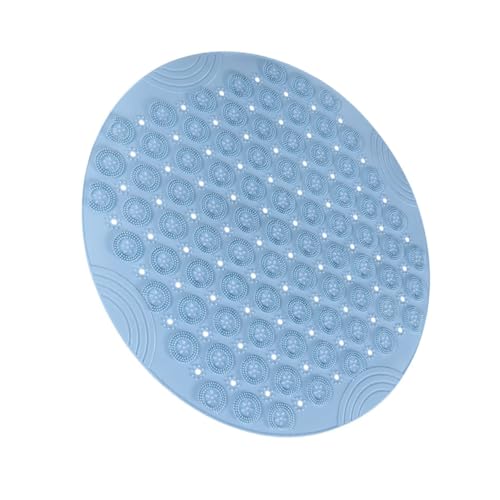 BCOATH 1Pc Skid Foot Cleaner Massage Pad with Suction Cups Round Bath Mat for Foot Care Relaxation and for Shower and Bathroom Use