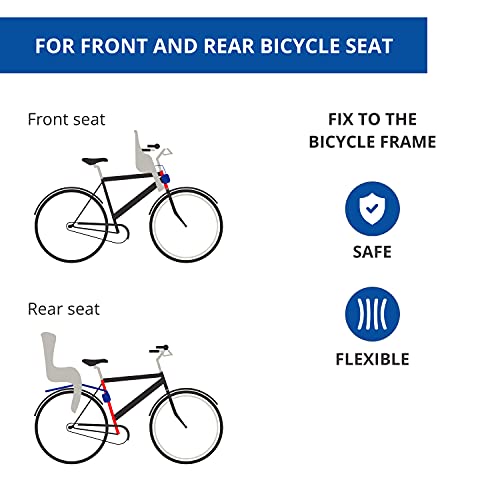 BELLELLI Unisex-Adult Attacco B-Fix per Seggiolini Anteriori e Posteriori Diametro:, Nero, BLAU