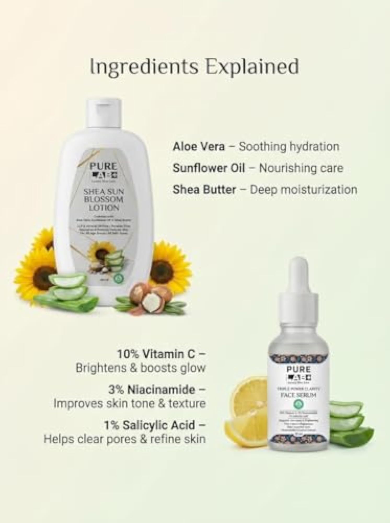 + Face Serum & Body Lotion Combo | Glow Enhancing Serum + Deep Moisture Lotion