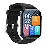 Weyot Elderly Smart Watch with Fall Detection, SOS Smart Bracelet With Emergency Call Button, Life Alert Systems for Seniors, Fall Alarm Watch For Elderly, SOS CallBlack,One Size