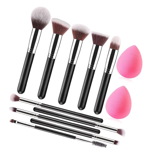 Brochas De Maquillaje Sintéticas De Calidad Hipoalergénicas Cerdas Suaves Para Rubores Aplicación Uniforme Belleza Portátil Brochas Para Difuminar De Precisión Esencial