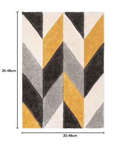 Image of Modern Quality Carpet /Trending Design Hand Woven Fluffy Rug /Mats for Bedroom /Dinning Hall /Living Room 2-inch Thick [Size 12x12 Square]